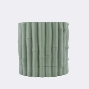 Bamboo Planter with Hidden Drip Tray - 3D Printed Natural Fiber Pot