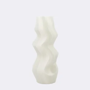 The 3DChicPot Wavy Cylinder Vase (Aurora - Opal Haze) features a classic cylindrical shape with a narrow mouth—perfect for highlighting floral arrangements. Crafted from Aurora PLA, it reveals a delicate pearlescent shimmer in daylight and emits a dreamy glow when lit. Ideal for modern home decor, this vase blends artistry with functionality as a statement piece or flower holder.